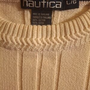Nautica Men's Beige Crewneck Sweater